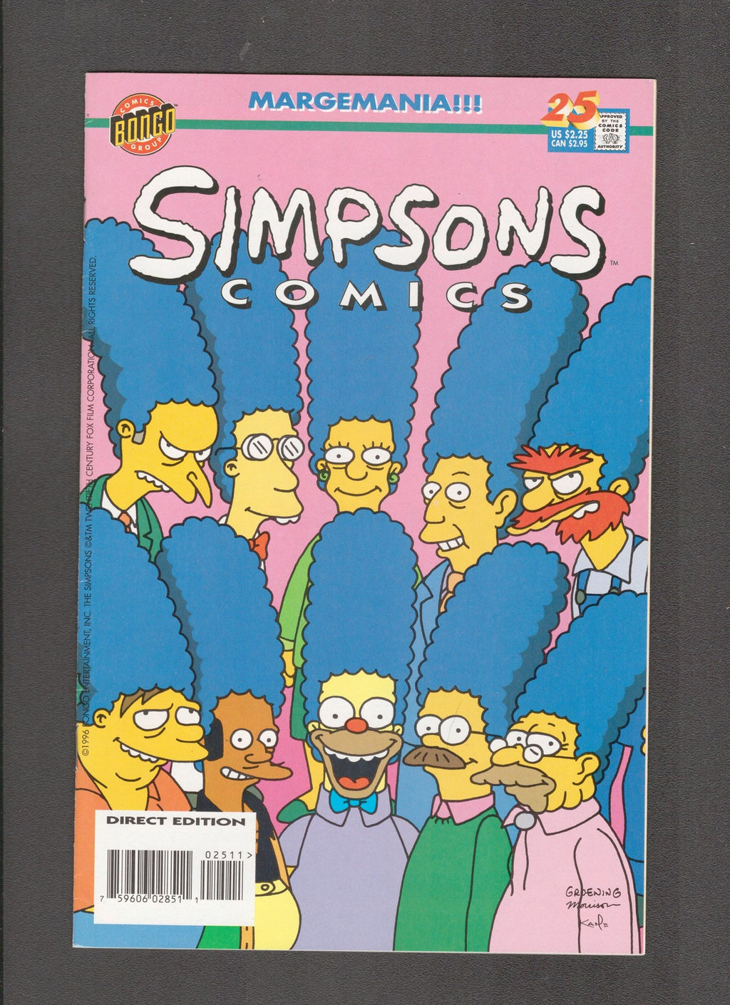 Simpsons Comics #25 (1996) Marge Mania Bongo Comics