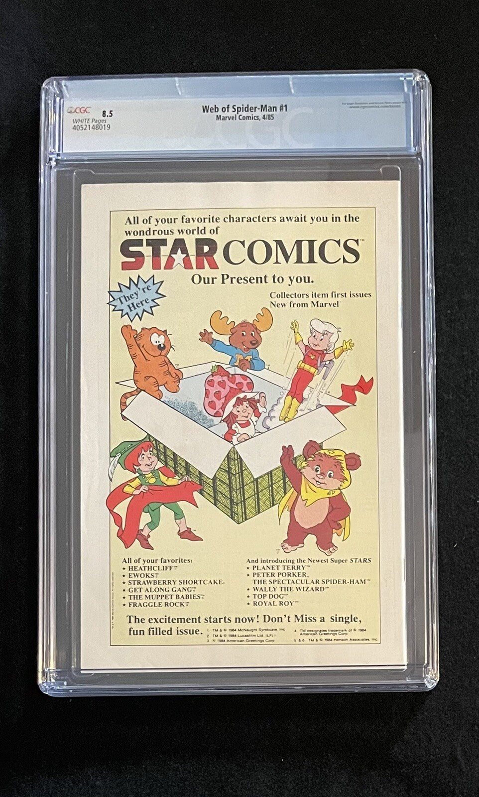 Web Of Spider-Man #1 CGC 8.5 (1985) 1st APP. Vulturions Marvel comics