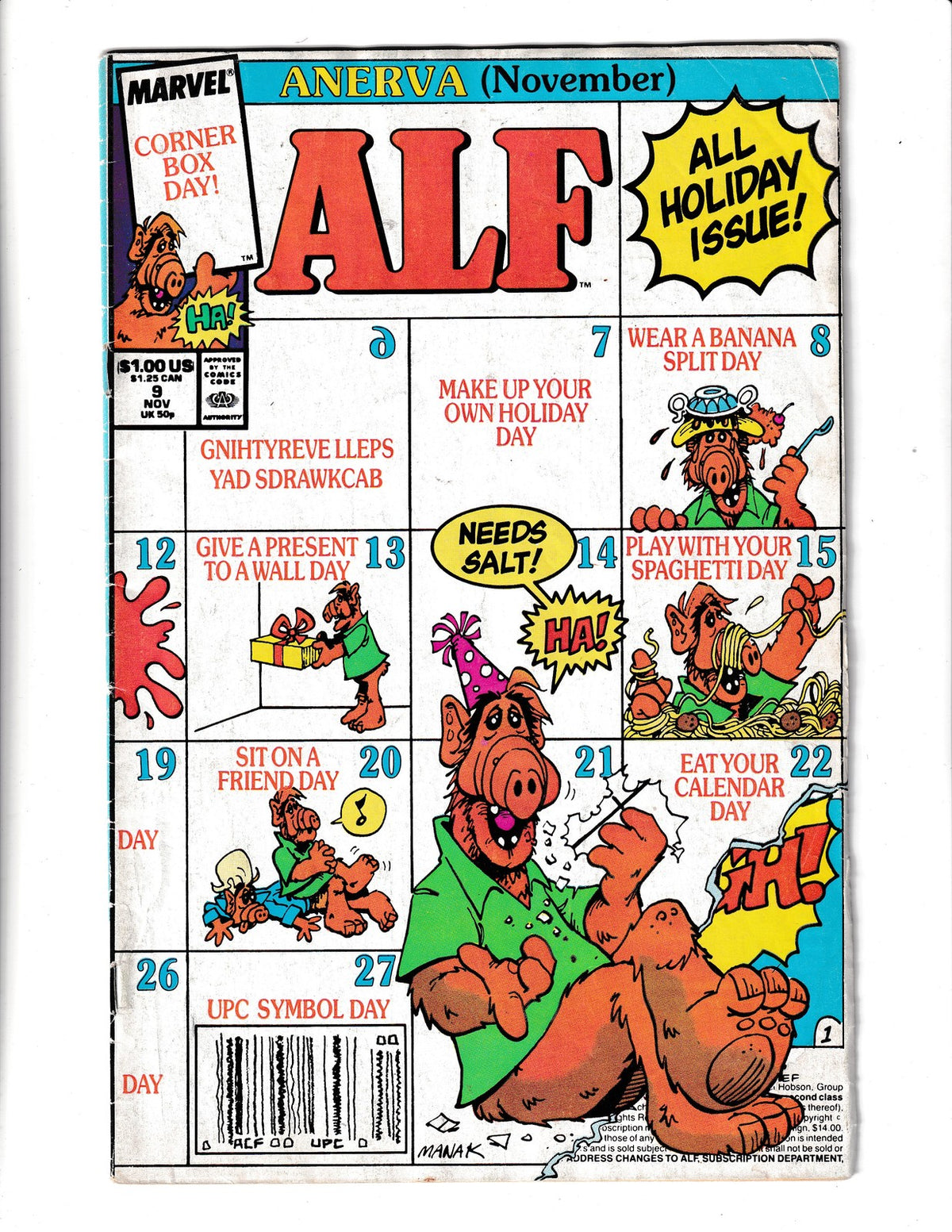 Alf #9 (1988) Lower Grade Marvel Comics