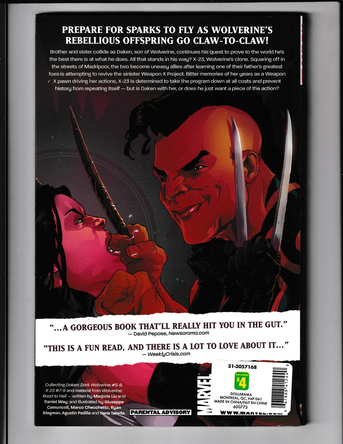 Daken/X-23: Collison #1 (2012) TPB Liu Marvel Comics