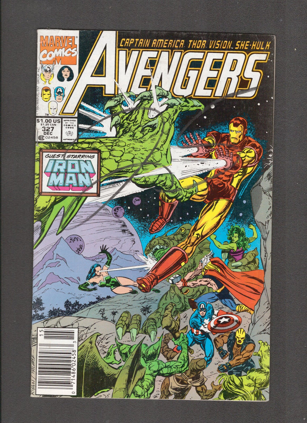Avengers #327 (1990) Tom Palmer Sr. Marvel Comics