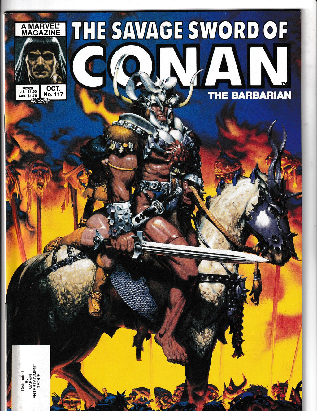 Savage Sword of Conan #117 (1985) the Barbarian Curtis Comics