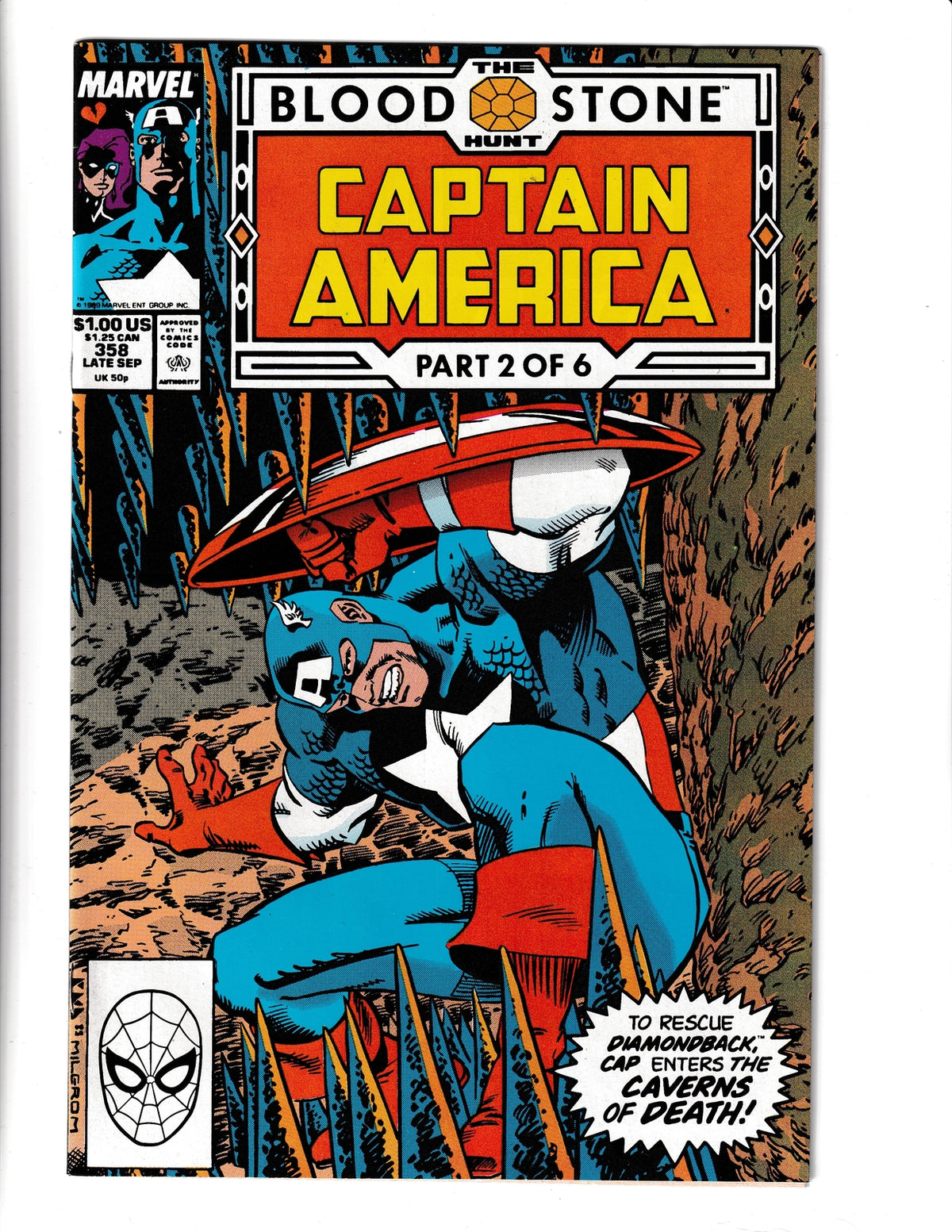 Captain America #358 (1989) HIGHER GRADE Marvel Comics