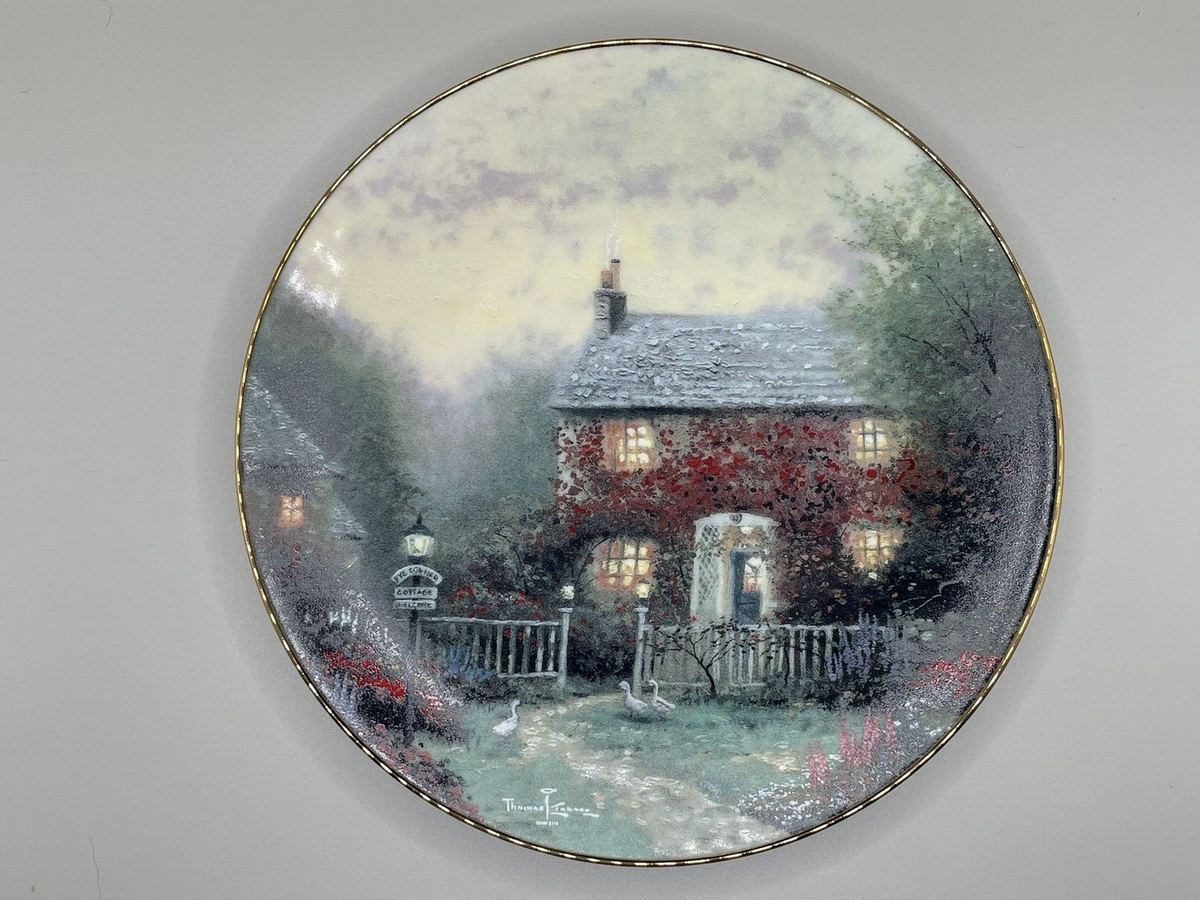 Complete Set of 6 Plates Thomas Kinkade's "Thomashire" - Bradex 84-K41-142