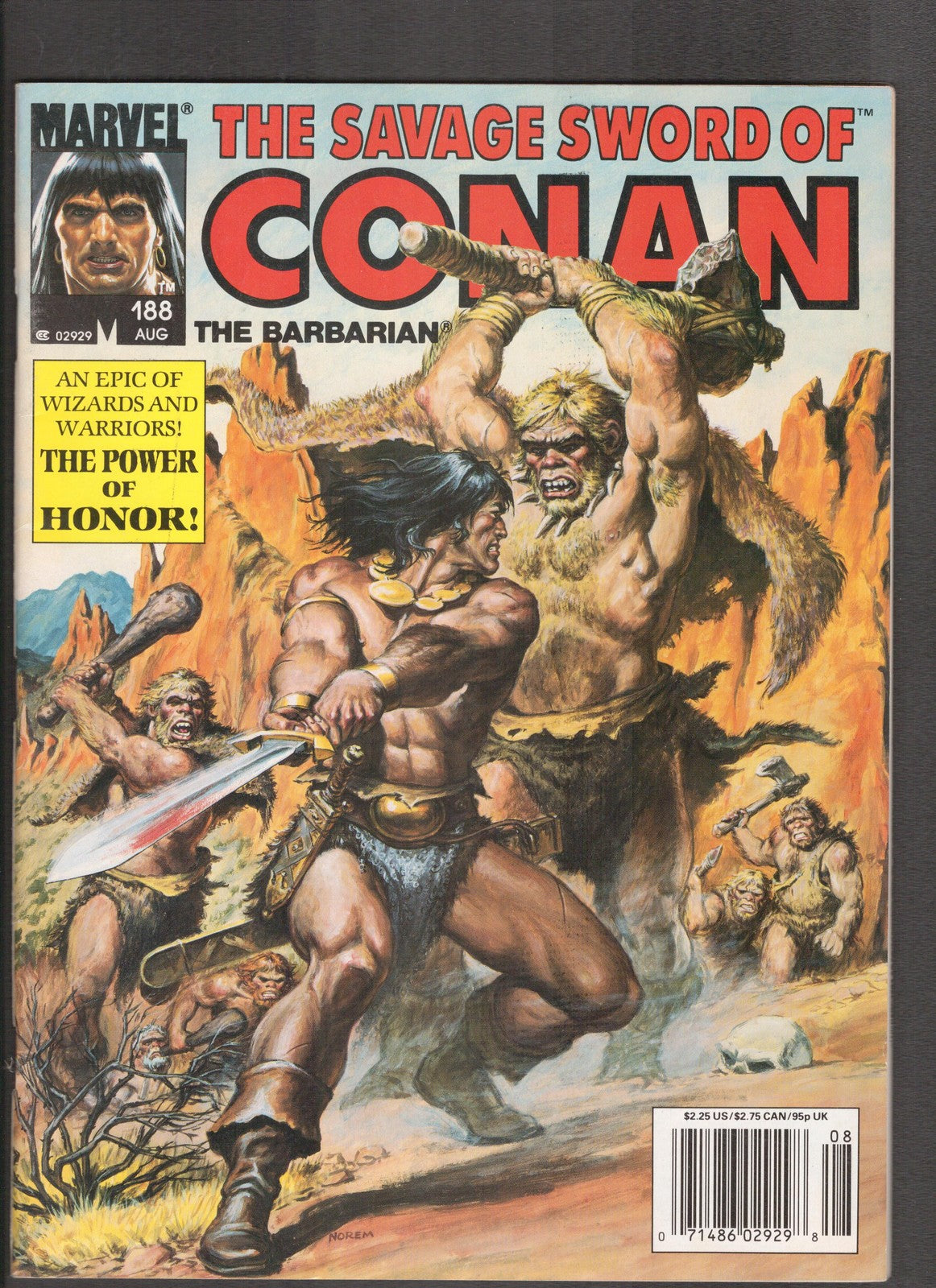 Savage Sword of Conan #188 (1991) Earl Norem, Dave Cockrum Curtis Comics