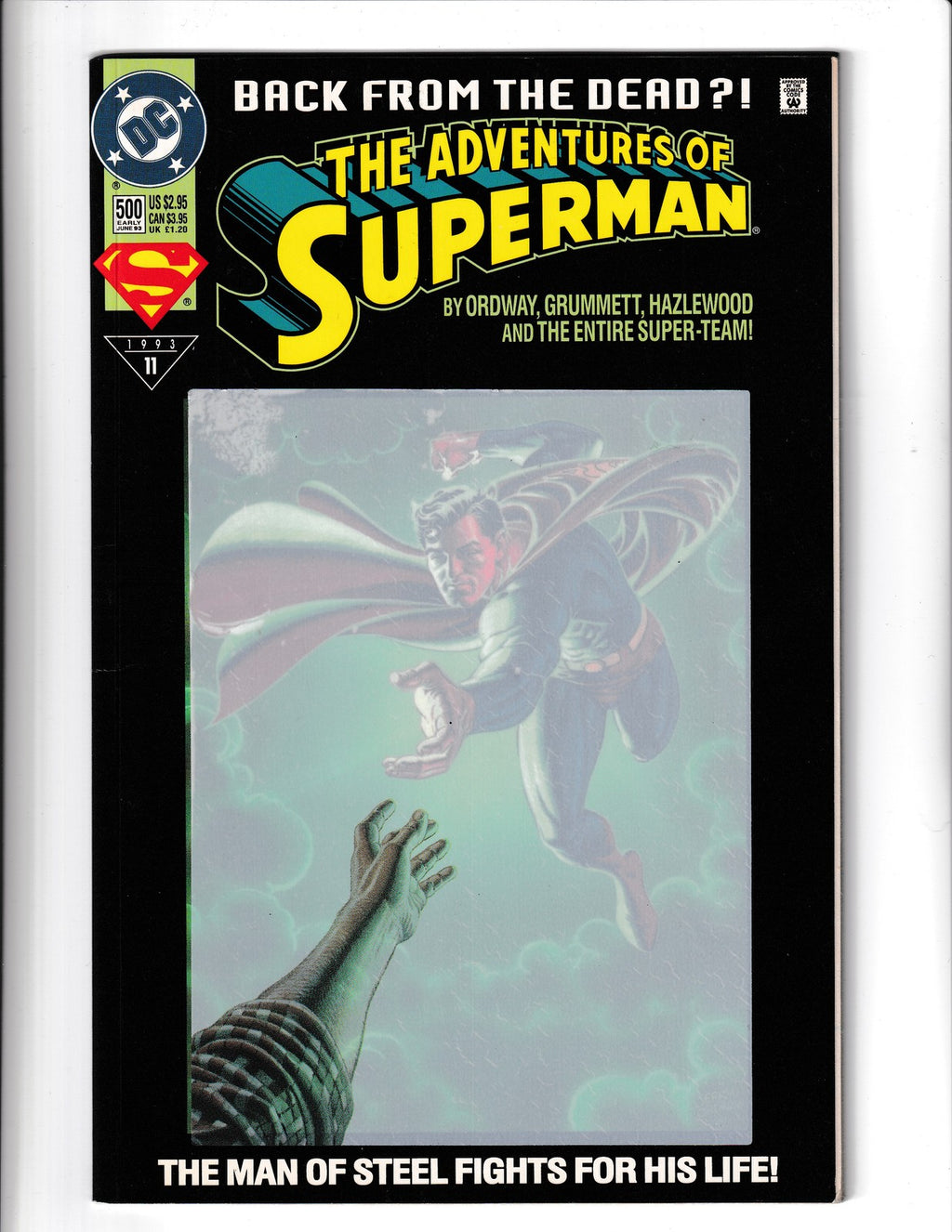 Adventures of Superman #500D (1993) with card DC Comics