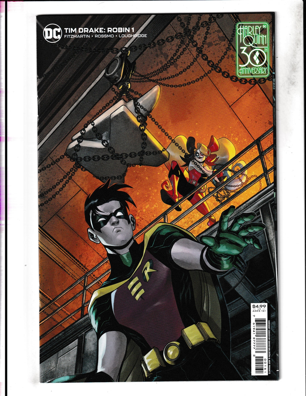 Tim Drake: Robin #1F (2022) David Baldeon Harley Quinn 30th Card Stock DC Comics