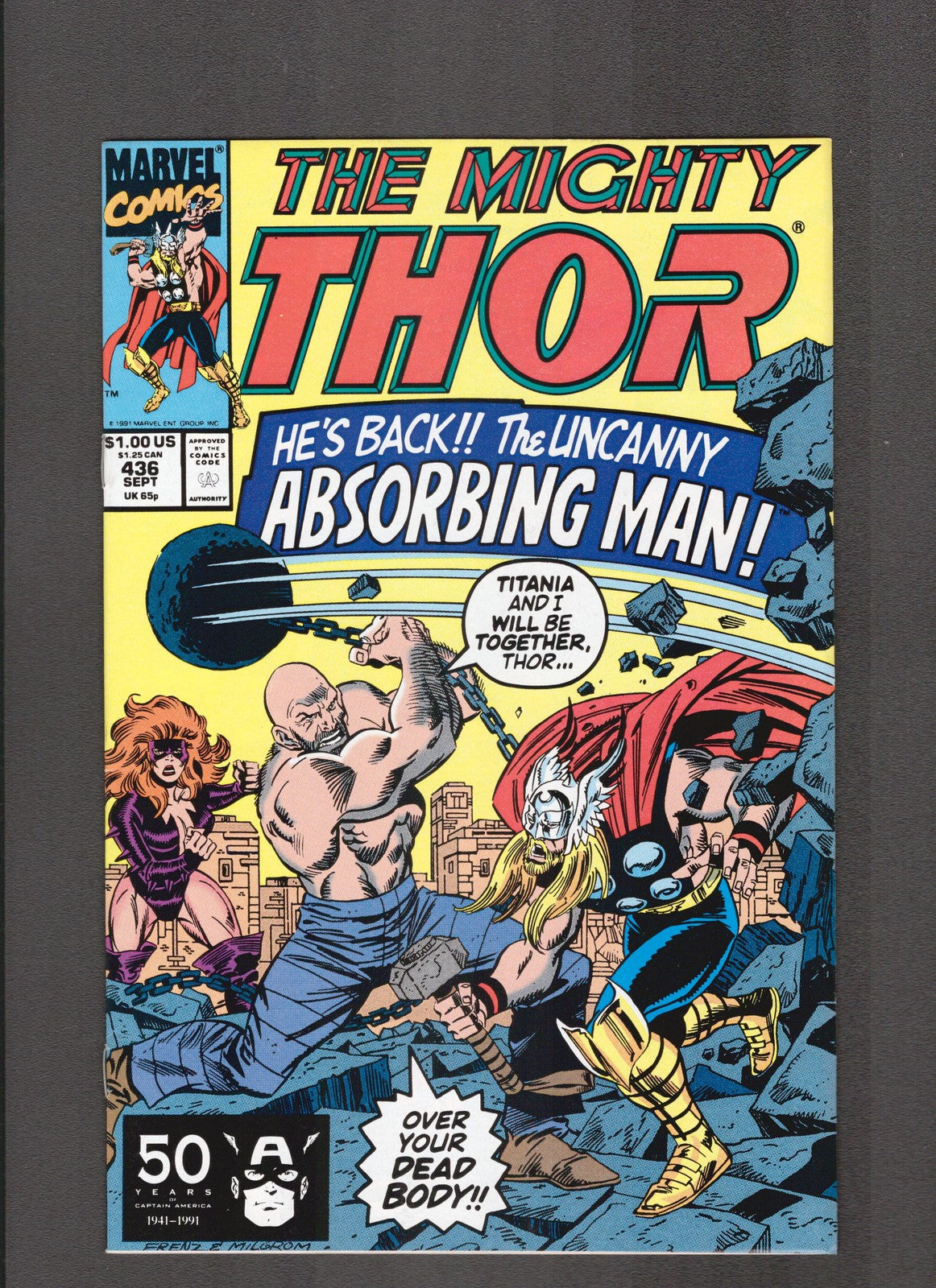 Thor #436 (1991) Al Mligrom, Ron Frenz Marvel Comics