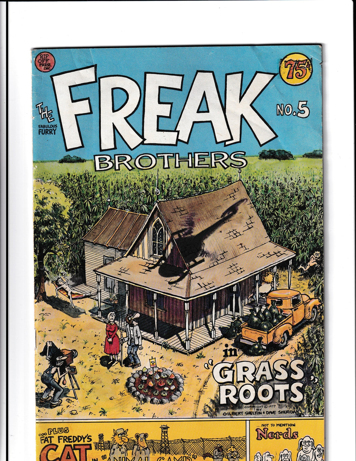 Fabulous Furry Freak Brothers #5 (1977) First Print 75 cent Rip Off Press Comics