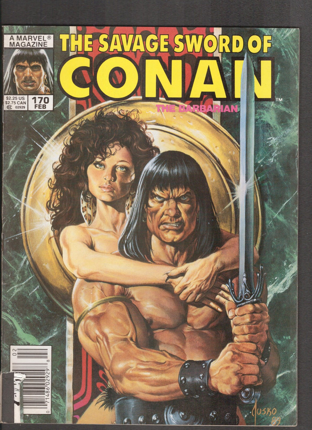 Savage Sword of Conan #170 (1990) Ovi Cover Art Curtis Comics