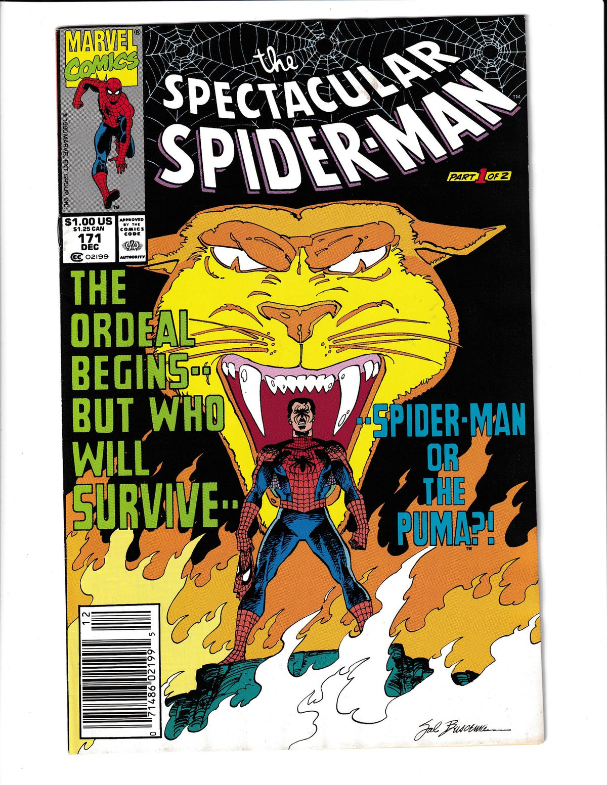 Spectacular Spider-Man #171 (1990) Puma Marvel Comics