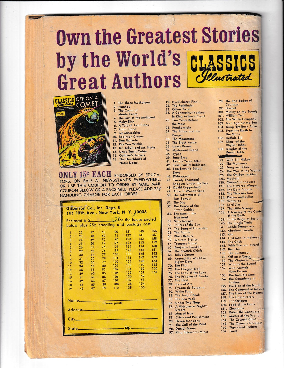 Classics Illustrated #112 (1966) Kit Carson HRN 167 Gilberston Comics