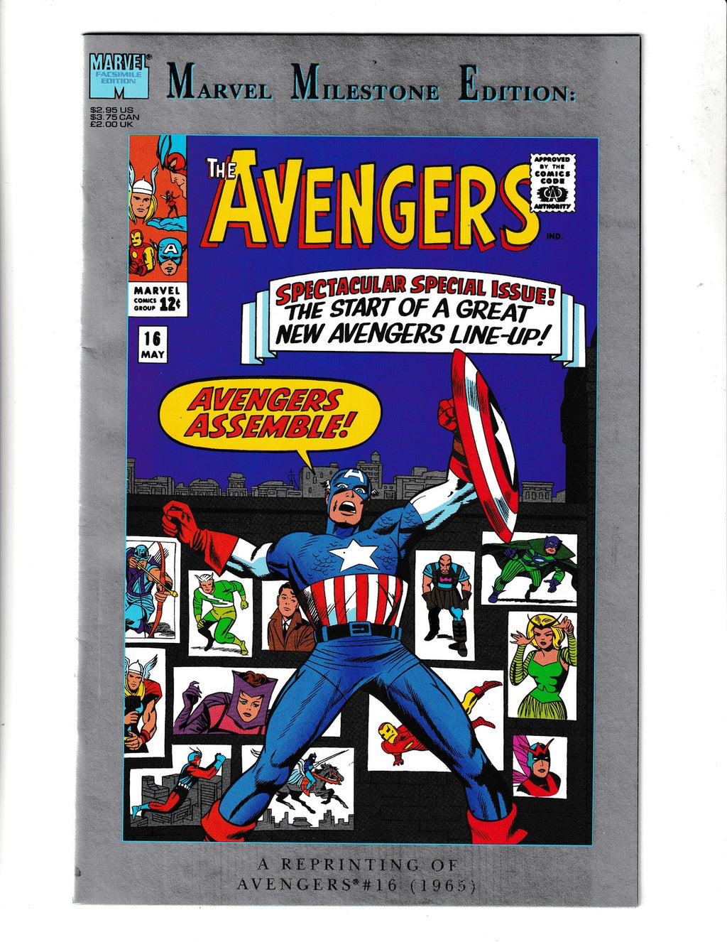 Marvel Milestone Edition: Avengers #3 (1993) Reprints Avengers #16 Marvel Comics