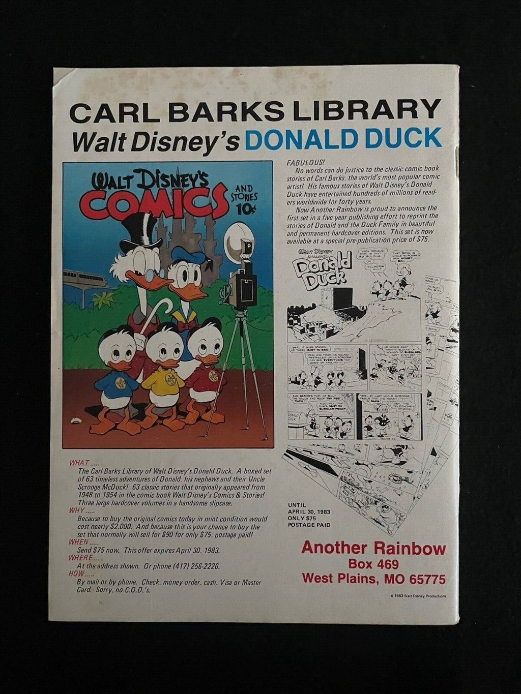 Comics Collector Premiere Edition Vol.1 No.1 Spring 1983