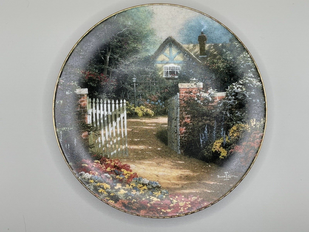 Complete Set of 6 Plates Thomas Kinkade's "Thomashire" - Bradex 84-K41-142