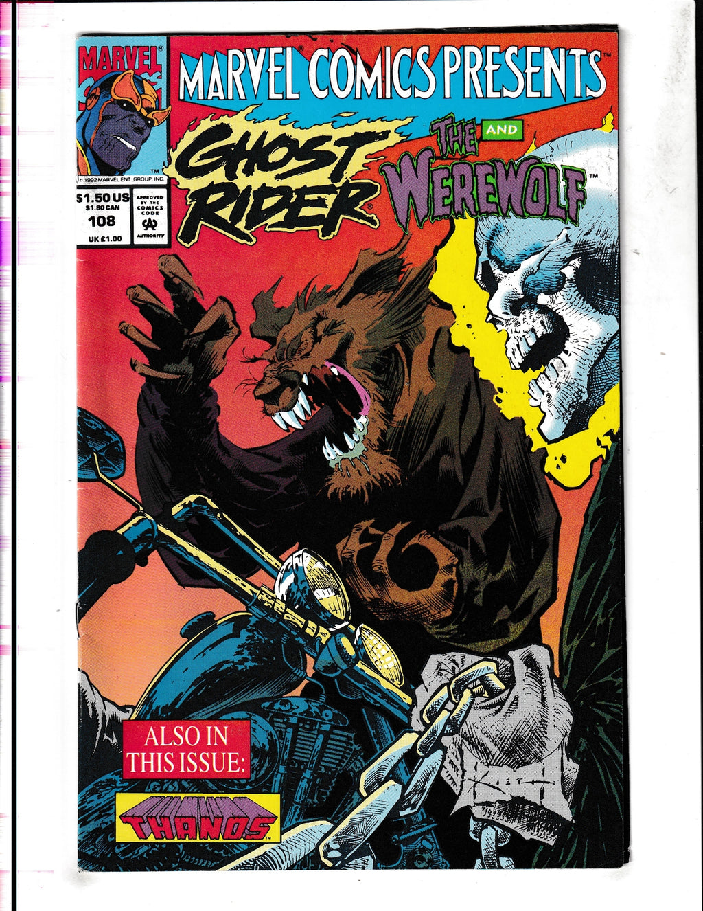 Marvel Comics Presents #108 (1992) Ghost Rider & Werewolf Marvel Comics