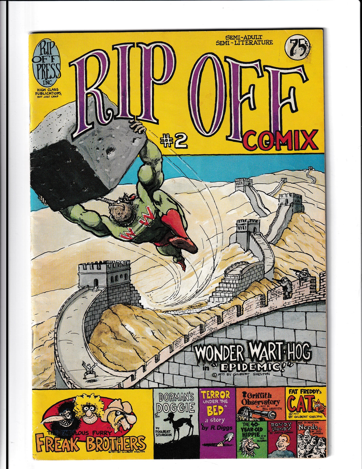 Rip Off Comix #2 (1977) First Print - 75 cents cover Rip Off Press Comics