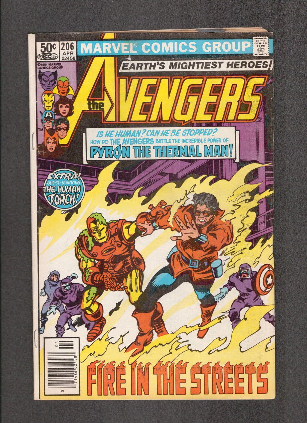 Avengers #206 (1981) 1st App - Pyron Thermal Man Marvel Comics