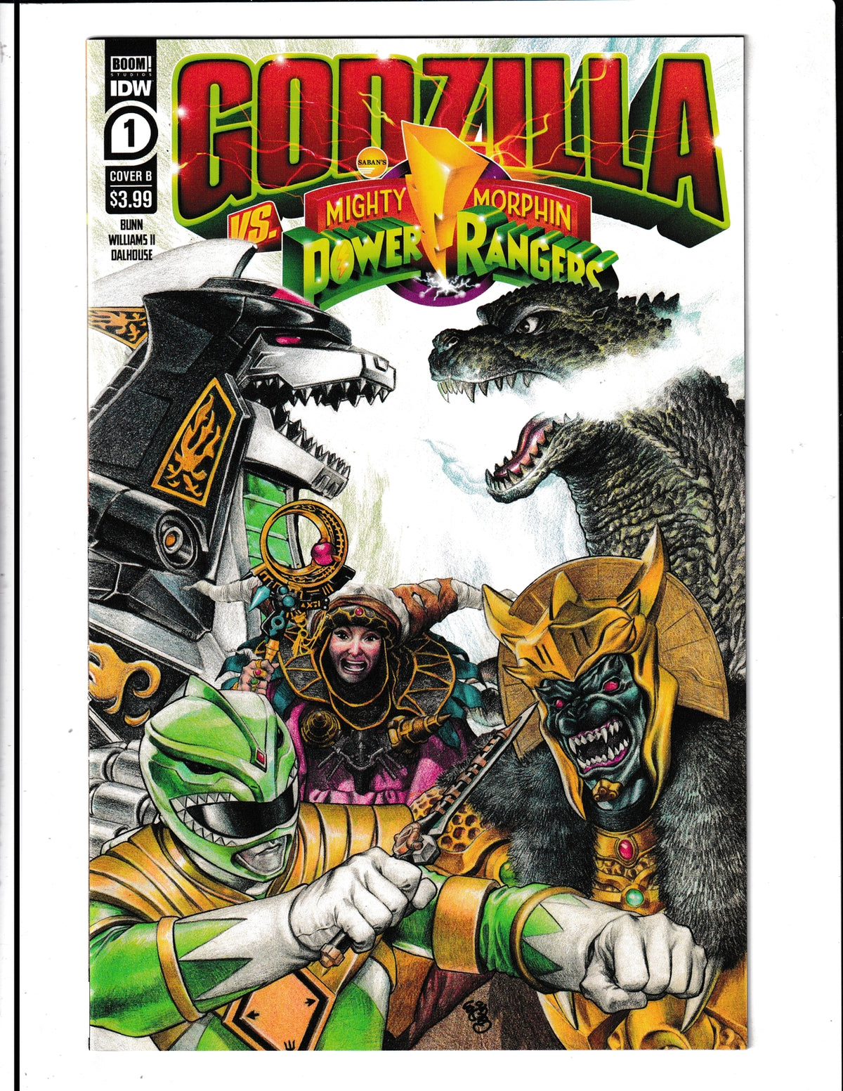 Godzilla vs Mighty Morphin Power Rangers #1b (2022) IDW Comics
