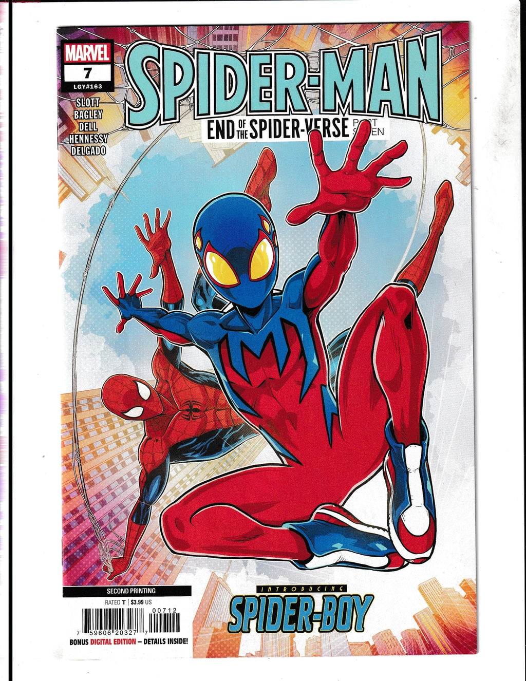 Spider-Man #7 - 2P (2022) 1rst App Spider-Boy Second Print  Marvel Comics