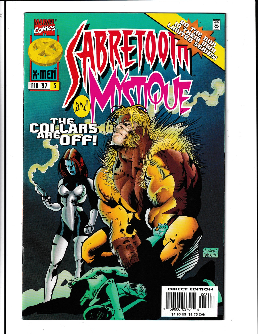 Sabretooth & Mystique #3 (1997) "Collars Are Off" Marvel Comics