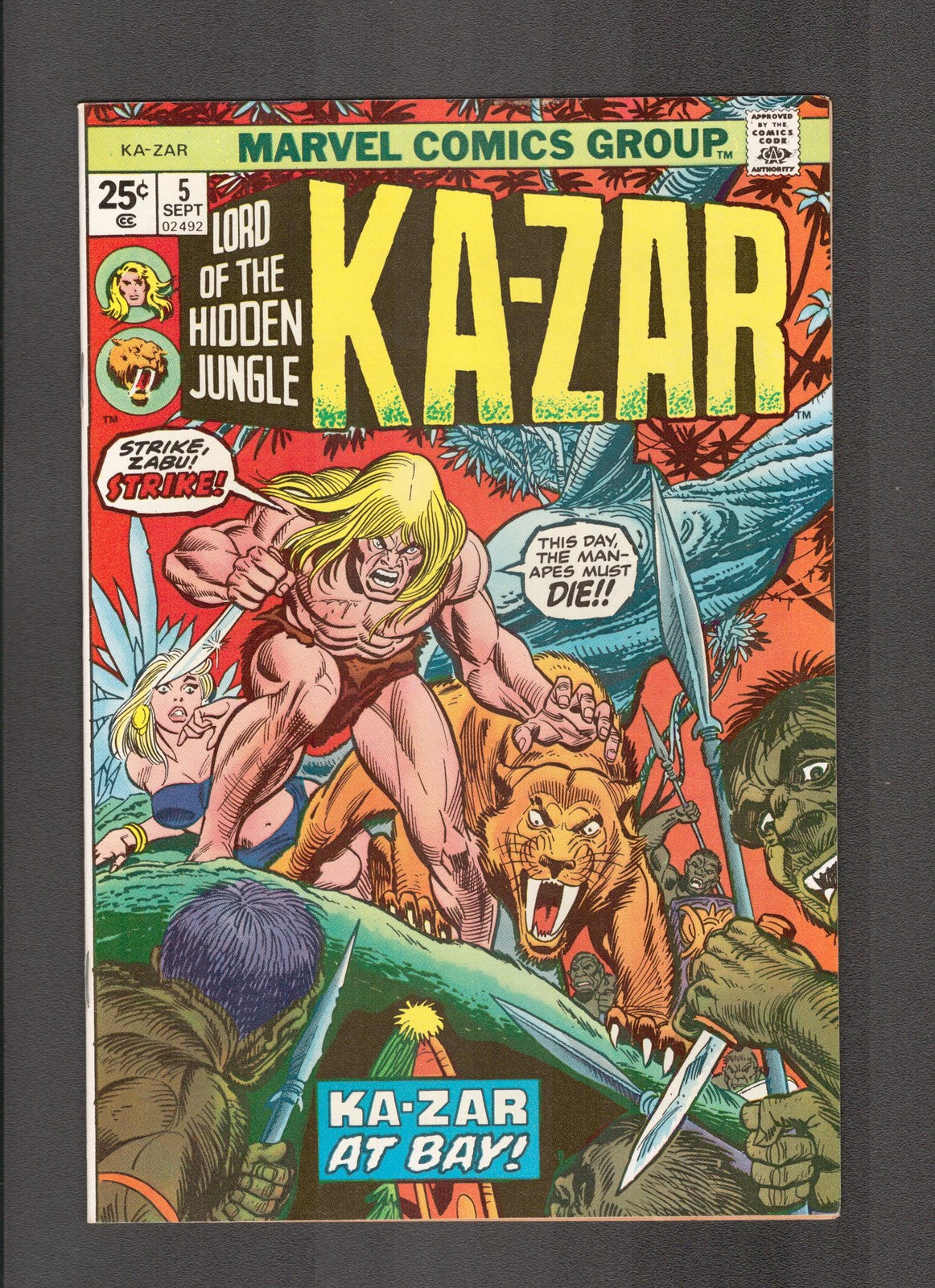 Ka-Zar #5 (1975) Lord of the Jungle Marvel Comics