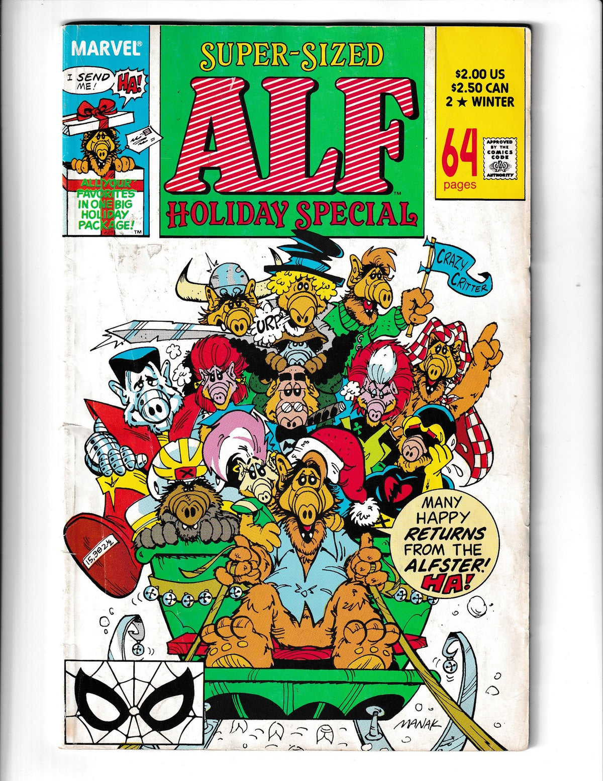 Alf Holiday Special #2 (1990) Lower Grade Marvel Comics