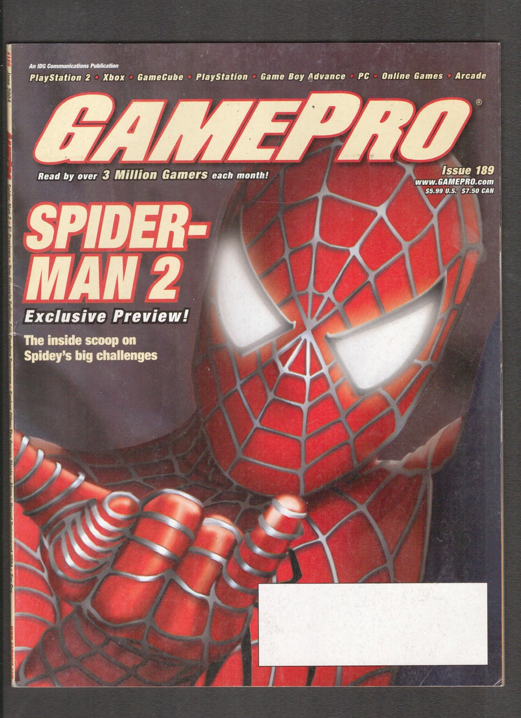 Game Pro #189 (2004) June Spider-Man 2   Comics