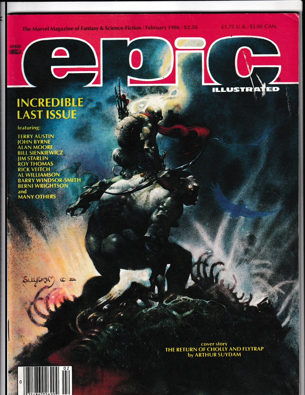 Epic Illustrated #34 (1986) Last Final Issue Marvel Comics