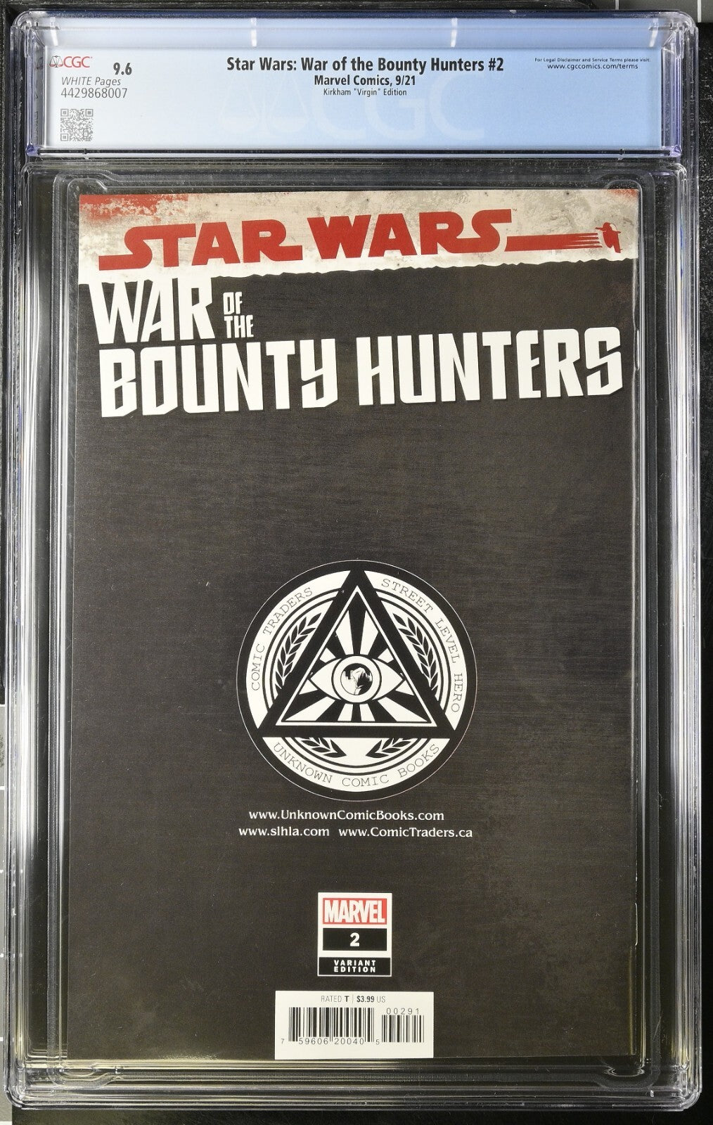 Star Wars: War of the Bounty Hunters #2 CGC 9.6 (2021) Kirkham Virgin Exclusive