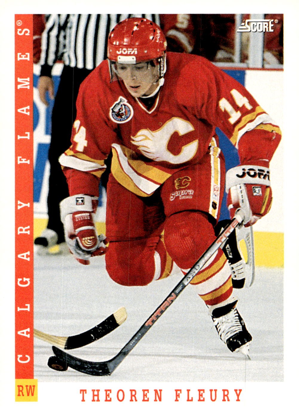 1993-94 Score #191 Theoren Fleury Hockey Calgary Flames