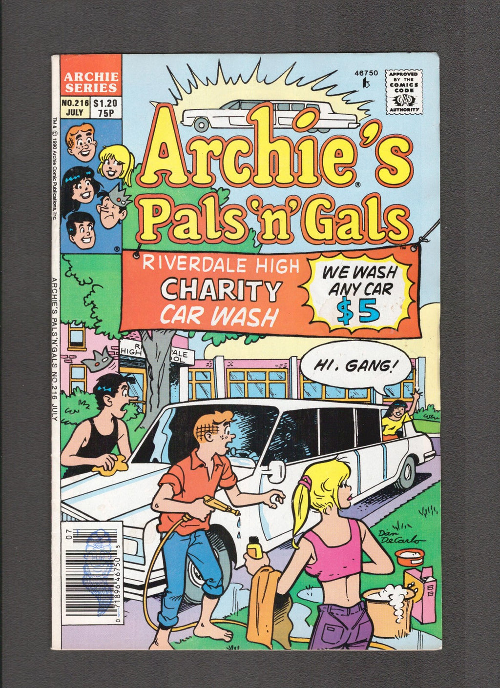 Archie's Pals 'n' Gals #216 (1990) Dan DeCarlo Archie Comics