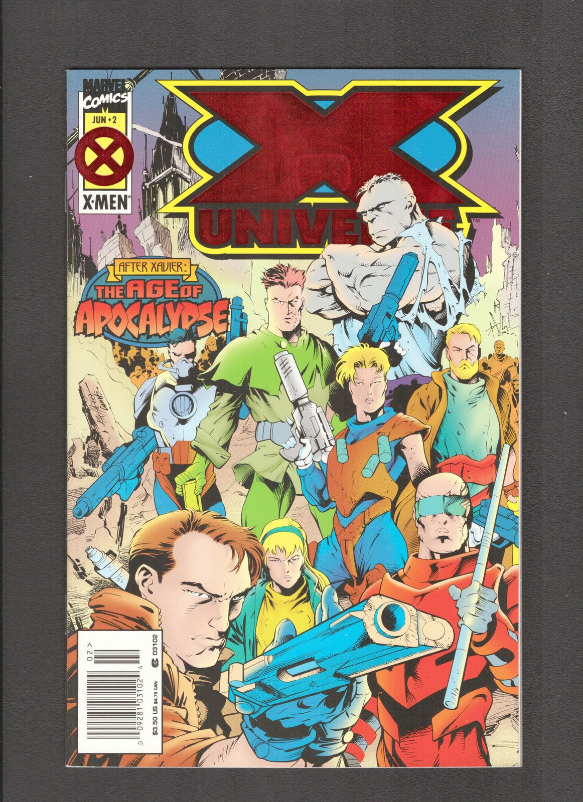 X-Universe #2 (1995) Red Foil Cover Letters Marvel Comics