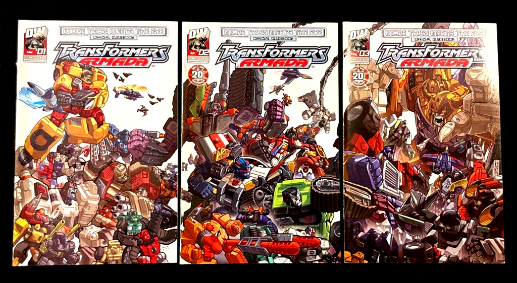 Transformers Armada: More than Meets the Eye - Set of 3 - #1-3 (2004) Dreamwave