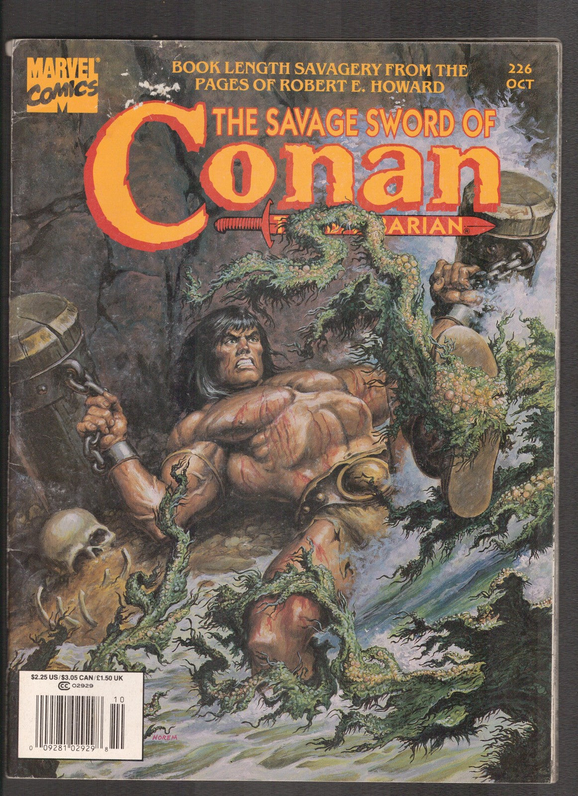 Savage Sword of Conan #226 (1994) Earl Norem Magazine Curtis Comics