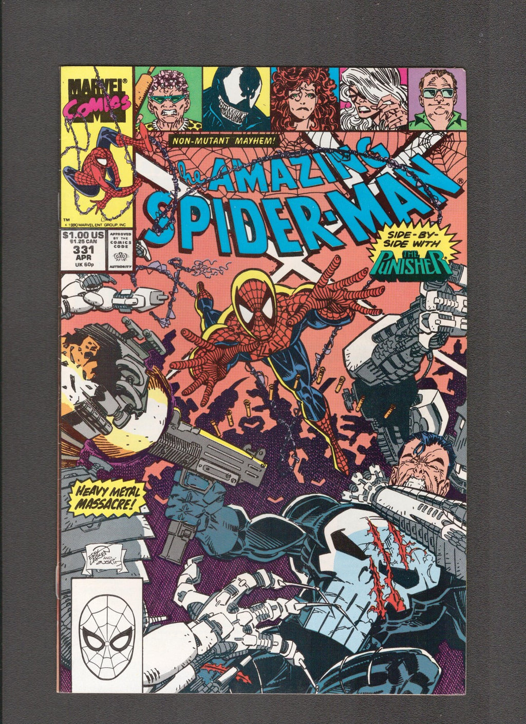 Amazing Spider-Man #331 (1990) Punisher Marvel Comics