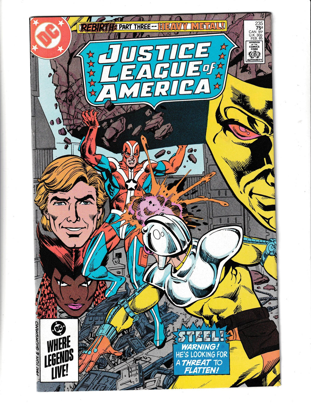 Justice League of America #235 (1985) Steel DC Comics