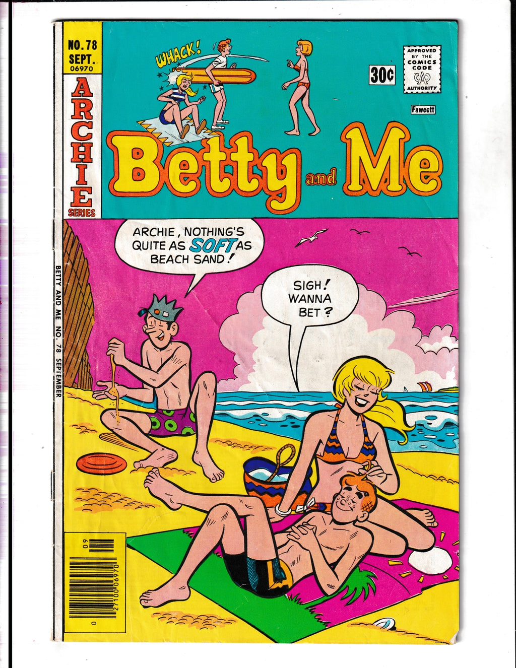 Betty and Me #78 (1976) "Soft" Innuendo cover Archie Comics