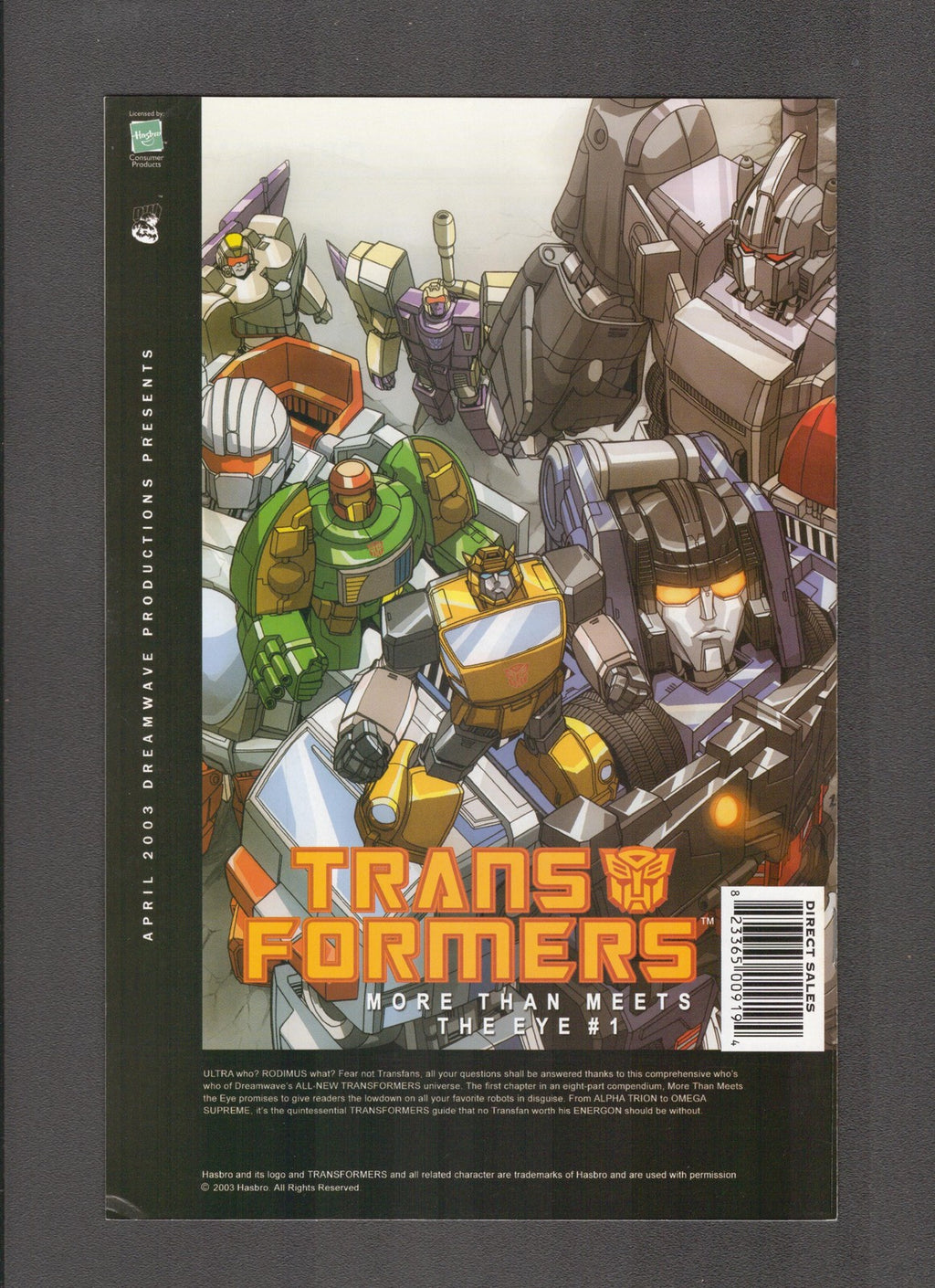 Transformers: The War Within #5b (2003) Pat Lee Optimus Prime Dreamwave Comics