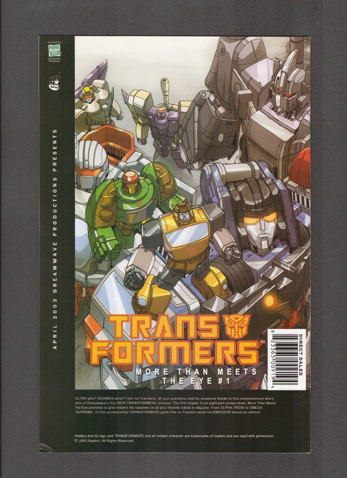 Transformers: The War Within #5b (2003) Pat Lee Optimus Prime Dreamwave Comics