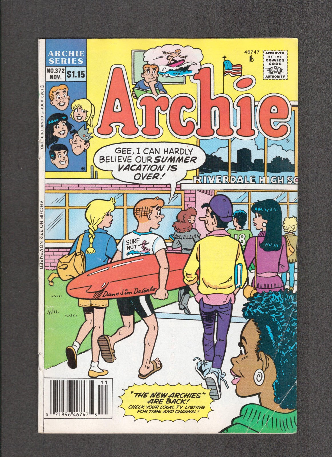 Archie Comics #372 (1989) Canadian Newsstand Archie Comics