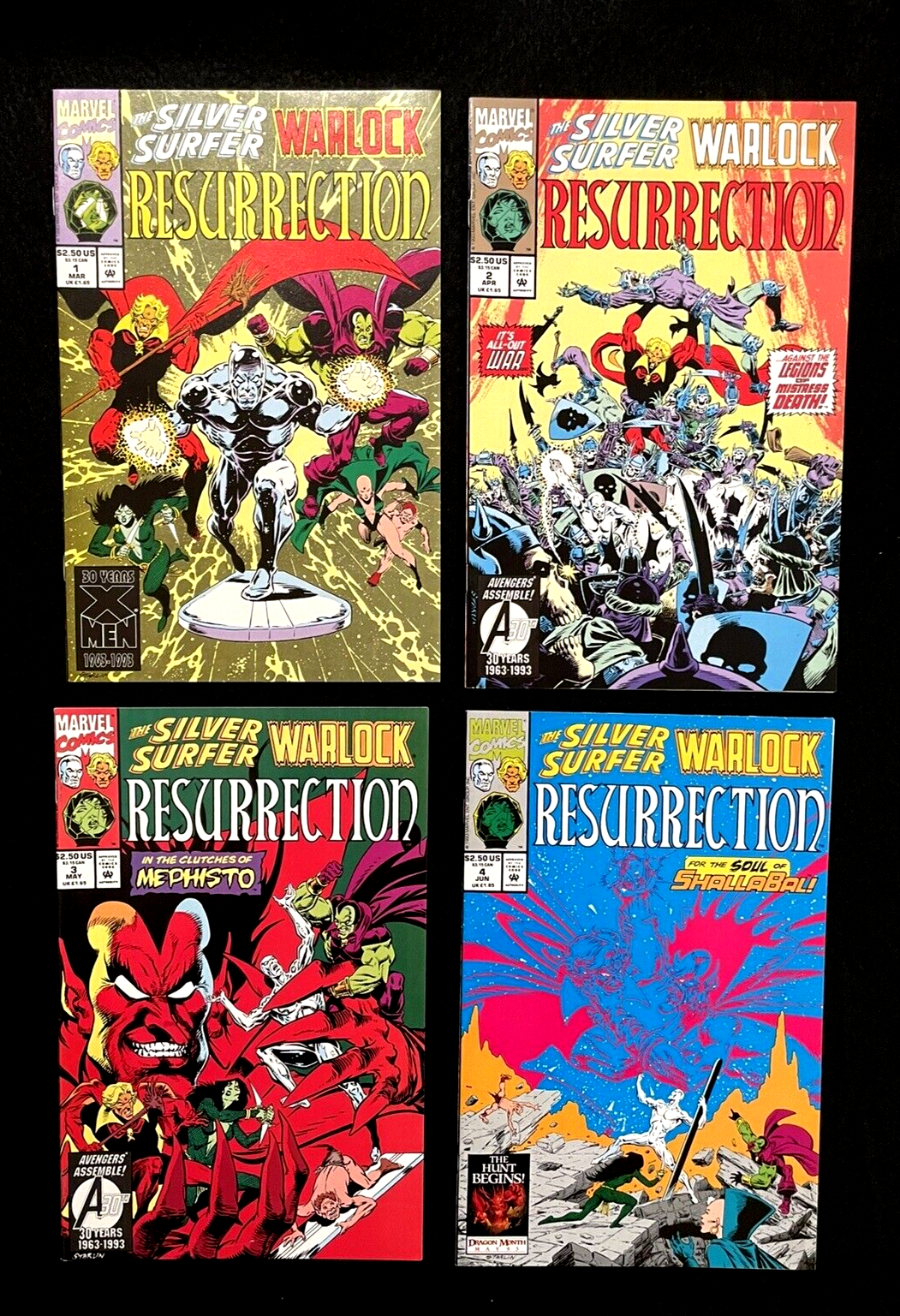 Silver Surfer/Warlock Resurrection Set of Four #1-4 1993 - HIGH GRADE