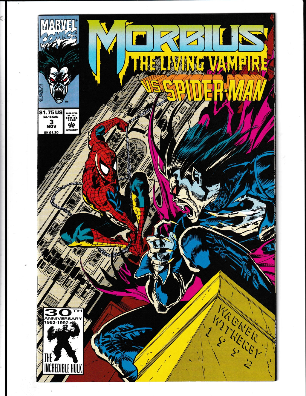 Morbius the Living Vampire #3 (1992) Marvel Comics SKU:724