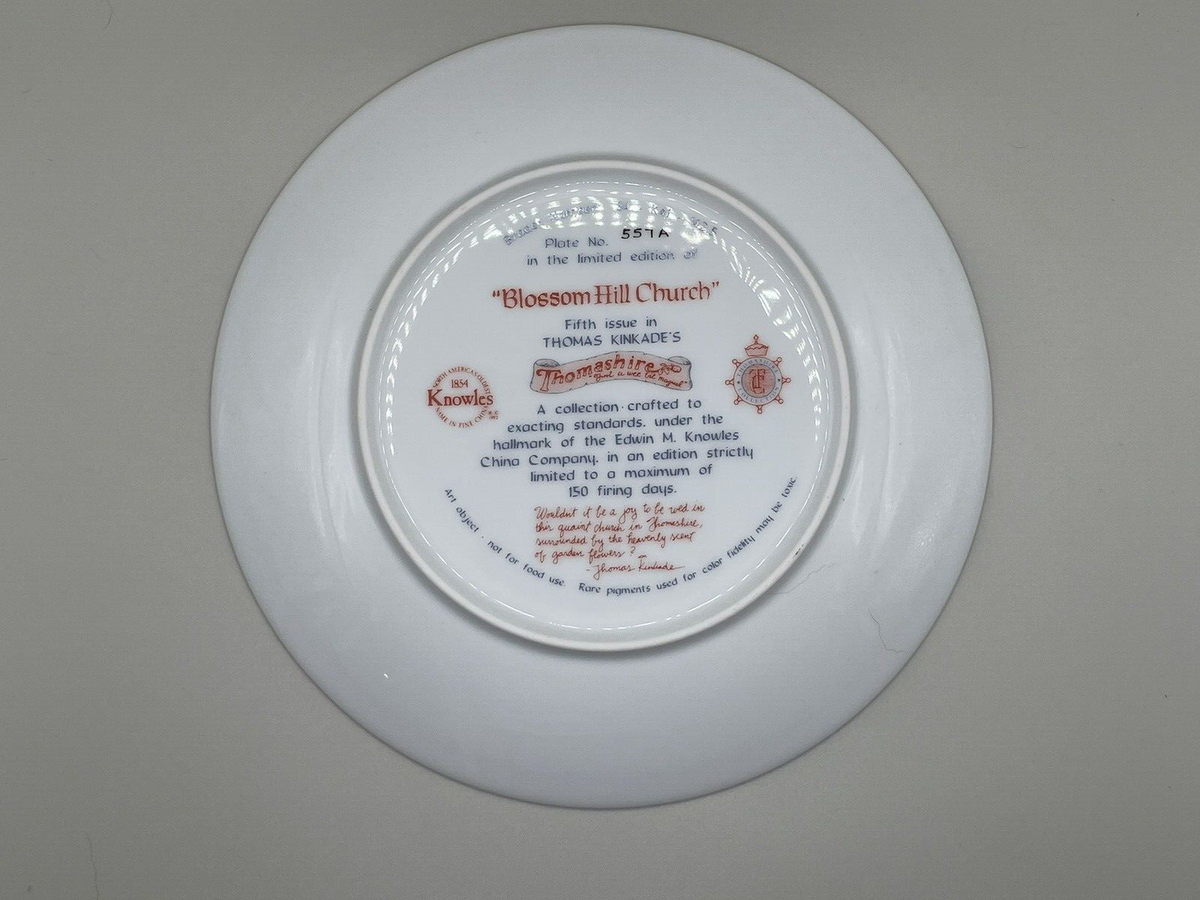 Complete Set of 6 Plates Thomas Kinkade's "Thomashire" - Bradex 84-K41-142