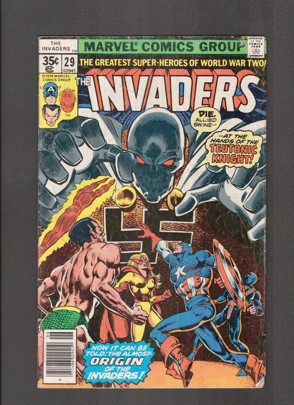 Invaders #29 (1978) 1st Teutonic Knight Marvel Comics