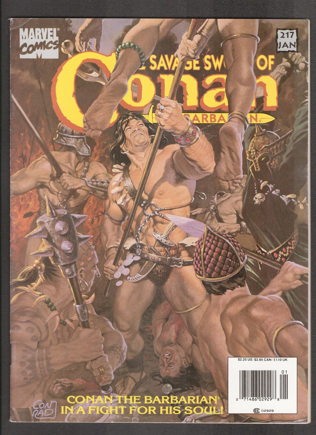 Savage Sword of Conan #217 (1994) Tim Conrad Magazine Curtis Comics