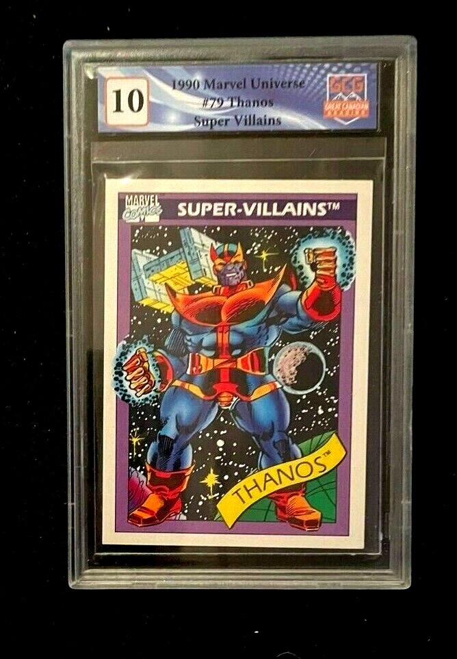 1990 Marvel Universe #79 Thanos Super-Villains GCG 10.0 GEM! RARE Impel