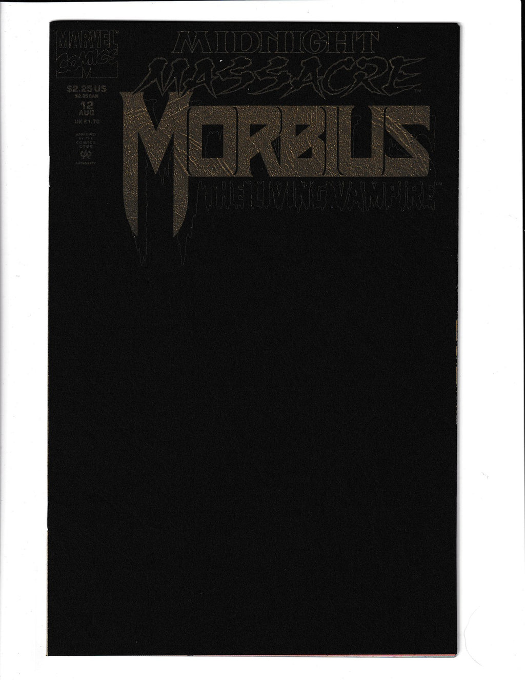 Morbius the Living Vampire #12 (1993) Darkhold Parchment Cover Marvel Comics