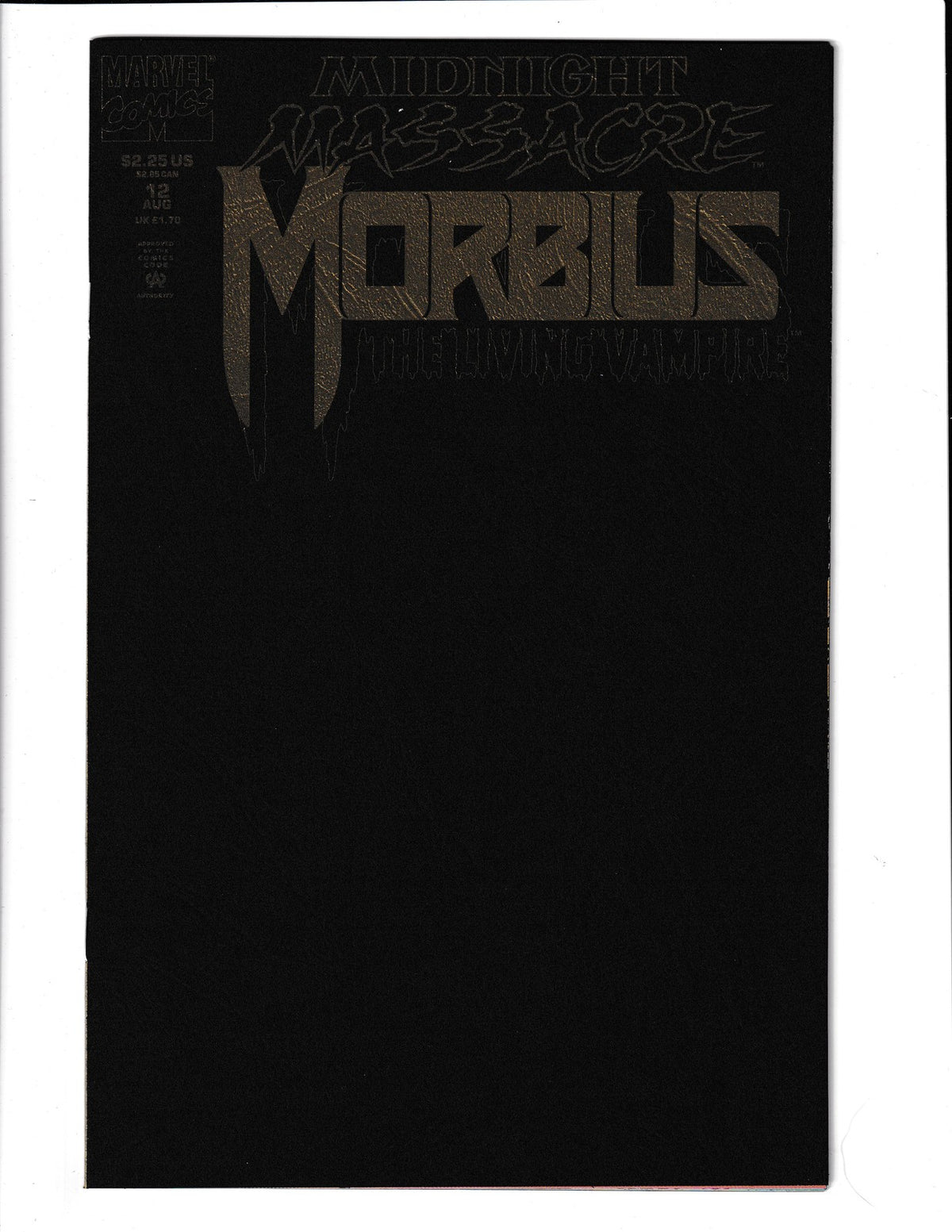 Morbius the Living Vampire #12 (1993) Darkhold Parchment Cover Marvel Comics