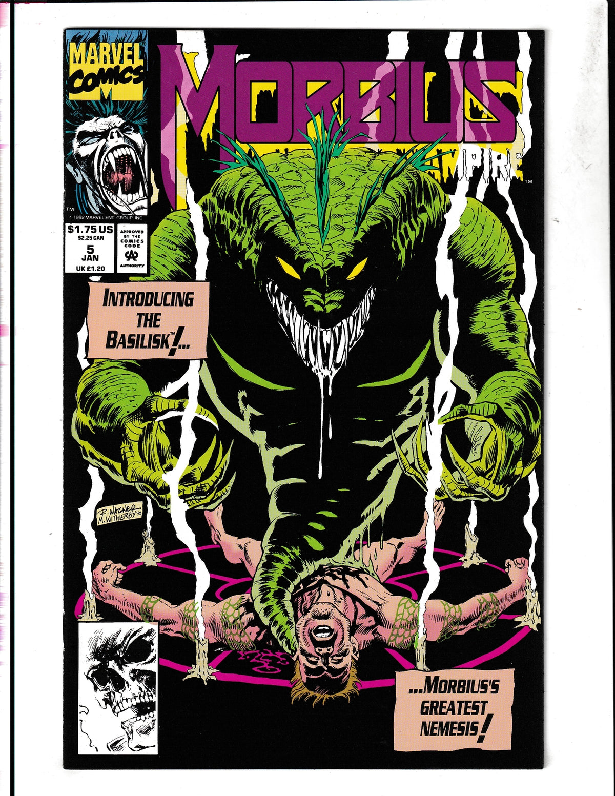 Morbius the Living Vampire #5 (1993) First Basilisk Marvel Comics